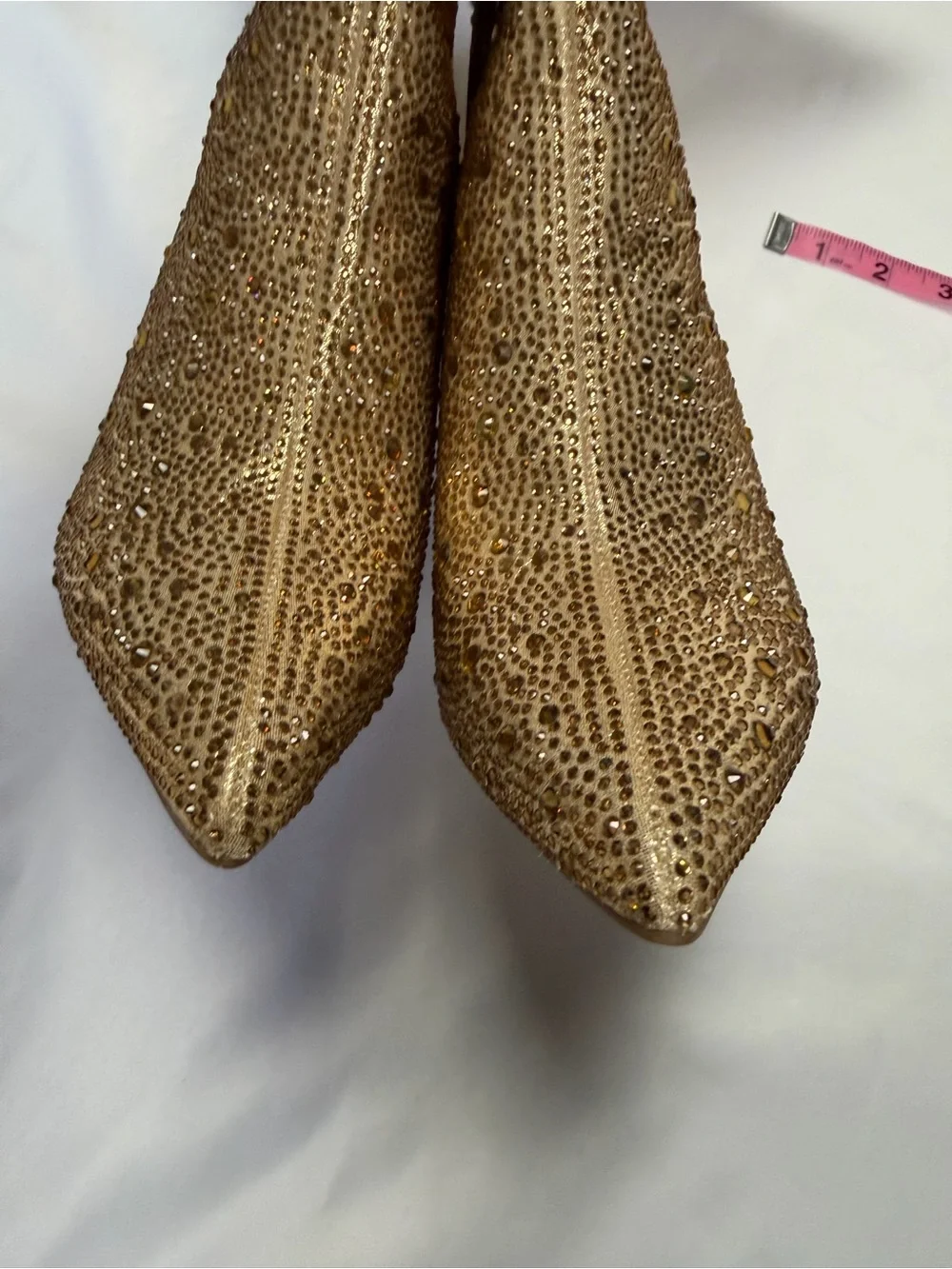 INC Saveria International Concepts Metallic Gold Over-the-Knee Stiletto Boots